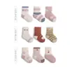 Calcetines para Bebé Invierno Engrosados de Felpa Cálidos Calcetines para Recién Nacido Rayados Florales Unisex Calcetines de Media Pantorrilla para Niños