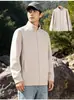 Sudadera con capucha de punto de terciopelo con cuello alto para escalada en montaña en otoño para hombre, con felpa interior, cálida, color liso, holgada, agradable al tacto, con capucha, en stock, venta al por mayor