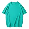 Camisetas de manga corta 190g de algodón puro para primavera y verano, camisetas blancas lisas de manga corta para parejas, camisetas de color liso, fábrica mayorista para uniformes escolares