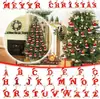 Letras Navideñas con Gorro Rojo Decoraciones de Letras, Adornos Colgantes para Árbol de Navidad DIY Colgantes Personalizados Regalos