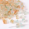 Cuentas de Cristal de 7mm Cubo Iridiscente Degradado Cuentas Pequeñas Cuentas Sueltas Hechas a Mano DIY Pulsera de Cuentas Accesorios de Joyería Materiales Venta al por Mayor