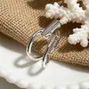 Anillo abierto de plata de ley S925 Yunchaoxuan, anillo de piano vintage, estilo minimalista, versátil para apilar en el dedo índice, suministro transfronterizo