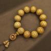 Pulsera Seiko de Sándalo Dorado Natural 108 Cuentas Nianfo Cadena de Mano para Hombres y Mujeres Pan Wen Juego Accesorios Antiguos
