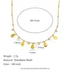Colección de Cadenas Versátiles Elegantes de Acero Inoxidable Chapado en Oro de 18 Quilates Transfronterizas Europeas y Americanas Corazón Gota de Agua Flor de Circonita Clip Cadena de Bolas