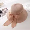 Sombrero de Protección Solar para Verano Temprano para Mujer, Sombrero de Pescador con Lazo de Lino, Sombrero de Playa para Viajes de Vacaciones, Visera Clásica de Ala Ancha