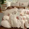Conjunto de Cuatro Piezas de Leche Polar A-Class Fresco y Lindo para Bebés y Niños, Funda de Edredón Individual Espesa Cálida de Invierno, Conjunto de Tres Piezas para Dormitorio de Estudiantes