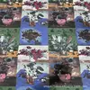 Tecido Estampado de Algodão e Linho Estilo Étnico Vaso Quadrado Tecido Boêmio Almofada Lijiang Toalha de Mesa Saia de Linho