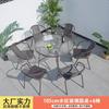 Guarda-sol de Exterior ao Ar Livre Combinação de Mesa e Cadeira de Exterior Metal para Pátio Cadeira de Rattan Sintético para Jardim Conjunto de Três Peças de Mesa e Cadeiras para Terraço