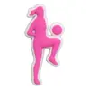 Diapositivas y Decoraciones de Zapatos Rosas con Temática de Fútbol para Niñas, Accesorios para Zapatos del Mundial, Fabricante Transfronterizo