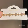 Pulseira com Fecho de Pingente Flor Trevo Banhada a Ouro 18k Real com Zircônia Pulseira de Pulso Simples Fashion Versátil Joia de Mão para Mulheres