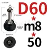 Varilla Niquelada Taza de Pie de Nylon Tornillo Accesorios de Perfil de Aluminio Soporte de Pie de Ajuste Direccional Tornillo para Piso M8-M24