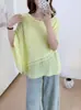 Nuevo estilo de otoño de 2026, suéter informal de punto irregular para mujer, jersey de dos piezas falsas de corte holgado, top fino de moda