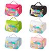 Bolsa de Maquiagem Portátil, Necessaire, Bolsa de Armazenamento para Viagem com Zíper de Separação Seca e Úmida em PVC, Armazenamento de Viagem em PVC