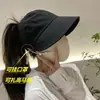 Sombrero de Verano de Secado Rápido Estilo Ruth Máscara Colgable que Muestra la Cara Sombrero de Sol Pequeño de Copa Alta Plegable Delgado Sombrero de Protección Solar