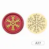 Sellos de Cera Serie Navideña con Diseños de Muñeco de Nieve, Copo de Nieve y Reno, Varios Estilos, Cabezales de Cobre para Diario y Sellado de Sobres