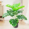 Plantas Verdes Simuladas Grandes de Pie, Planta Artificial de Monstera de Gama Alta Transfronteriza Biónica en Maceta Decoración para Hogar y Jardín
