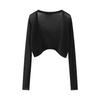 Fábrica de Malhas Dongguan Dalang Cardigan de Tricô Liso com Manga Longa Feminino Casual Mais Fácil de Combinar Cobertura Protetora do Sol Suéter de Ar Condicionado