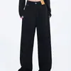 Jeans Rectos Negros de Corte Pera para Mujer, Novedad de Primavera, Tallas Grandes para Chicas Curvy, Cintura Alta, Holgados, Adelgazantes, Pierna Ancha