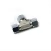 Conector de Acero al Carbono Marca Roke de Tres Vías con Virola Simple Ajuste de Compresión Iso8434-1 Conector de Tubería Hidráulica Din2353