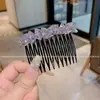 Peine de Alta Gama Brillante con Pedrería Suave y Delicada para Arreglar el Cabello Suelto, Pinza para el Cabello sin Costuras, Accesorio Dulce Simple y Versátil