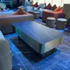 Nueva Mesa de Café para KTV Barra Acero Inoxidable Piedra Sinterizada Barra Transparente Mesa de Celebridad de Internet Barra Mostrador En Stock
