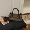 Bolso de Mano de Gamuza Esmerilada Otoño/Invierno 2026 Nicho Piel de Vaca de Primera Capa para Mujer Bolso Tote de Hombro/Axila para Viajes Diarios