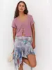 Cardigan de Malha Curto Sexy Vazado de Cor Sólida com Manga Curta - Novidade Primavera/Verão Europeia e Americana 2024