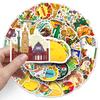 50 adesivos de viagem mexicanos para exteriores, com pontos turísticos do México, decorativos, copos d'água, adesivos para bagagem