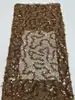 Malla Tejido Brillante Vestido Formal de Color Multicolor Bordado con Lentejuelas Irregulares