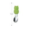 Cuchara de Mango Corto de Acero Inoxidable Cuchara para Bebé Aprendiendo a Comer Vajilla para Bebé Juego de Tenedor y Cuchara para Suplemento Alimenticio
