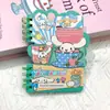 Novo Caderno Espiral de Bolso Desenho Animado Caderno Fofo em Formato A7 Estudante Portátil Pequeno Caderno Bloco de Notas Palavra