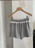 KEKEZOON Pantalones Cortos Deportivos de Verano para Mujer con Encaje Patchwork, Cintura Alta Elástica, Pierna Ancha Línea A, Hot Pants 7438