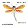 Broche Libélula com Gotejamento de Óleo e Strass Mais Vendido Transfronteiriço, Lapela Pequena para Jaquetas de Terno, Alfinete de Acessório de Moda