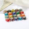 Cuentas de vidrio de arena de colores con borde de flor Han Yu, cuentas de agujeros grandes, accesorios de joyería hechos a mano, pulsera Panjia, accesorios al por mayor