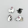 Insígnia de Metal Gato de Desenho Animado Broche Criativo de Gato Branco Versátil Acessórios para Bolsa Roupas Pequenos Presentes para Amigos
