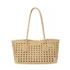 Elegante y estiloso bolso tote de gran capacidad para el día a día, cesta de viaje casual de verano, bolso de hombro de moda calado