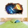Fan Xi Nueva Serie Agujero Negro Calcomanías de Pared Ventanas Falsas Calcomanías Espaciales de Pared Rota Removibles Comercio Exterior Calcomanías Autoadhesivas pvc