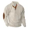 Moletom Masculino Outono e Inverno Transfronteiriço Temu Outdoor Solto Moletom de Outono Amazon Corduroy Casual Gola Alta Manga Longa