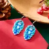 Pendientes Navideños Transfronterizos Europeos y Americanos con Nuevo Patrón, Personalizados, Sencillos, Festivos y Lindos, Pendientes de Fiesta de Acrílico Simulado para Mujer