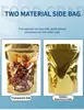 Bolsas Stand-Up Reutilizables con Cierre de Cremallera de Fábrica Directa Bolsas de Dos Tonos de Papel de Aluminio para Té, Granos Mixtos, Comida para Gatos y Perros, y Empaque de Alimentos