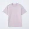 Novo produto de verão 230g camiseta masculina de algodão puro de manga curta, corte solto, design de ombro regular, camiseta lisa básica, manga curta personalizada transfronteiriça