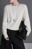 Novedades Otoño e Invierno 2025 Tejidos de Lana para Mujer, Jerseys de Cuello Redondo, Jerseys Holgados, Tops Cepillados, Prendas de Abrigo Tejidos de Cachemir Cepillado