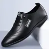 Zapatos de Cuero para Hombre 25 Años Nuevos Transpirables Superficie Suave Suela Suave Zapatos Casuales Tendencia de Moda Combinan con Todo Antideslizantes Resistentes al Desgaste Zapatos de Cuero