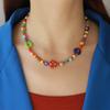 Kenjie 2023 - Nuevo collar de cristal con mil flores y cuentas tejidas a mano, ideal para mujeres europeas y americanas, collar original transfronterizo