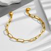 Pulseira de Corrente Cruzada de Aço Inoxidável Tianmi Simples Moda Europeia e Americana Joker Comércio Exterior Pulseira Básica Pulseira de Aço Inoxidável
