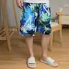 Pantalones cortos de algodón artificial para hombre, pantalones de pijama de seda y algodón, pantalones finos de verano de media longitud, pantalones de playa de talla grande, ropa exterior, pantalones grandes para el hogar
