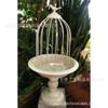 Soporte de flores de hierro forjado antiguo retro de fábrica, soporte para macetas de balcón para sala de estar, soporte de exhibición de jaula para pájaros, artículos de jardinería