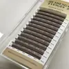 Pestañas Florales 5D Marrón Oscuro Mayoreo Estilo Cómico Denso Color Caramelo Racimo Individual Pestañas Postizas Plantadas Sin Caída