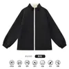 Chaqueta Cortavientos Larga de una Sola Capa Ropa de Trabajo Estampado Personalizado Logo Chaqueta a Prueba de Tres Elementos Ropa para Grupo al Aire Libre Bordar