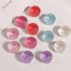 Zhen Tu Estilo Coreano Cielo Estrellado Cuentas con Purpurina Parches de Resina Semiredondos Materiales para Pendientes DIY Accesorios para el Cabello Accesorios para Fundas de Teléfono